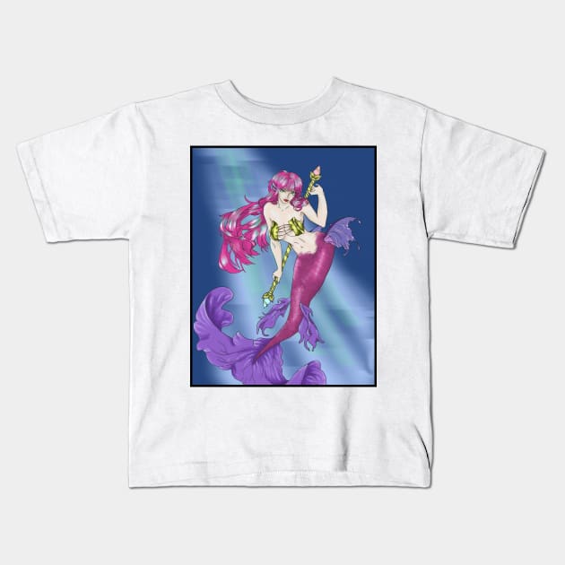 Ran The Mermaid Kids T-Shirt by BearaArt